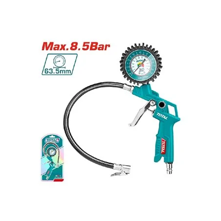 PISTOLA GONFIAGGIO CON MANOMETRO 8.5 BAR TOTAL