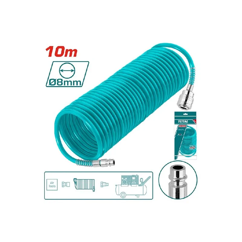 TUBO COMPRESSORE Ø8 CON RACCORDI TOTAL