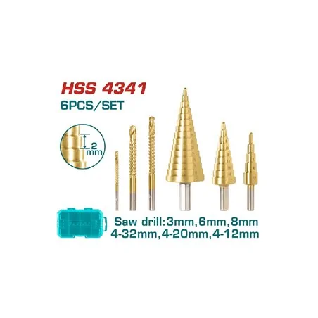 SET FRESE CONICHE HSS PZ 6 TOTAL