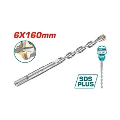 PUNTA SDS PLUS 4 TAGLIENTI MM 6X160 TOTAL