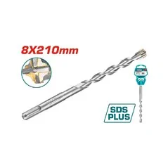 PUNTA SDS PLUS 4 TAGLIENTI MM 8X210 TOTAL