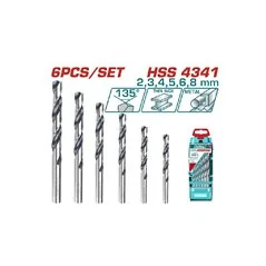 SET 6 PUNTE HSS PER FERRO TOTAL
