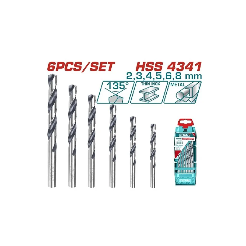 SET 6 PUNTE HSS PER FERRO TOTAL