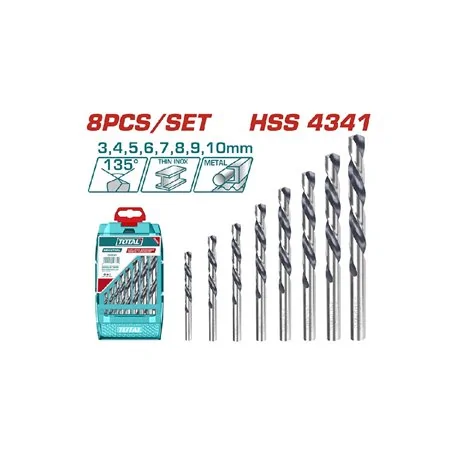 SET 8 PUNTE HSS PER FERRO TOTAL
