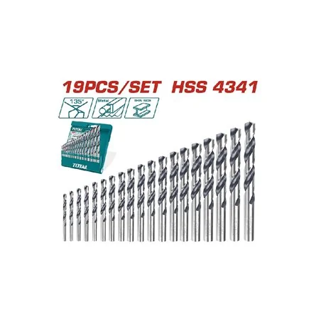 SET 19 PUNTE HSS PER METALLO TOTAL