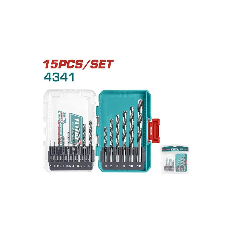 SET 15 PUNTE HSS PER METALLO TOTAL