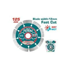 DISCO DIAMANTATO TAGLIO RAPIDO MM 125X12 TOTAL