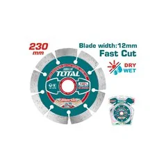DISCO DIAMANTATO TAGLIO RAPIDO MM 230X12 TOTAL