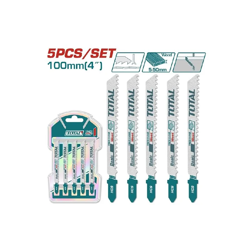 SET 5 LAME PER SEGHETTO ALTERNATIVO PER LEGNO 6TPI TOTAL