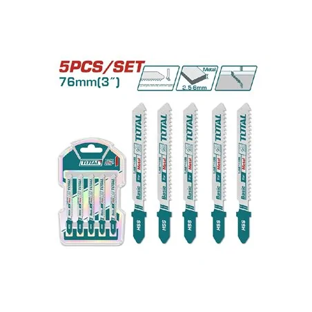 SET 5 LAME PER SEGHETTO ALTERNIVO HSS PER METALLO 12TPI TOTAL