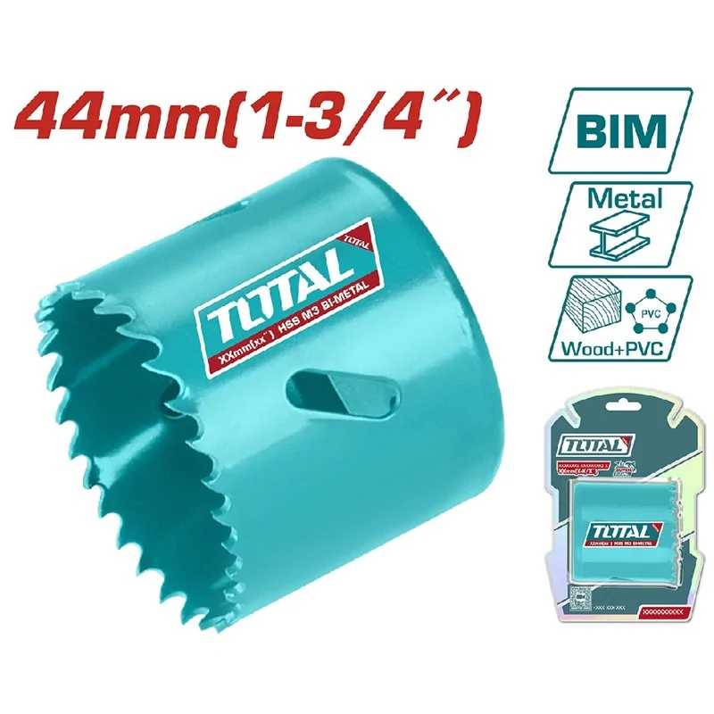 FRESA A TAZZA HSS MM 44 (1-3/4") BI-METAL TOTAL