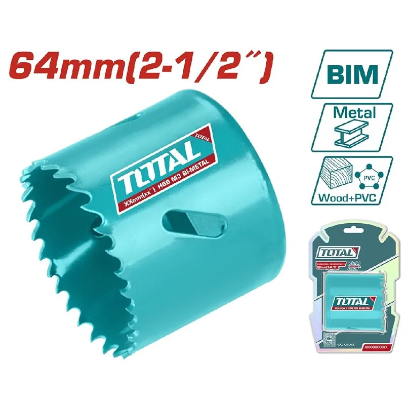 FRESA A TAZZA HSS MM 64 (2-1/2") BI-METAL TOTAL