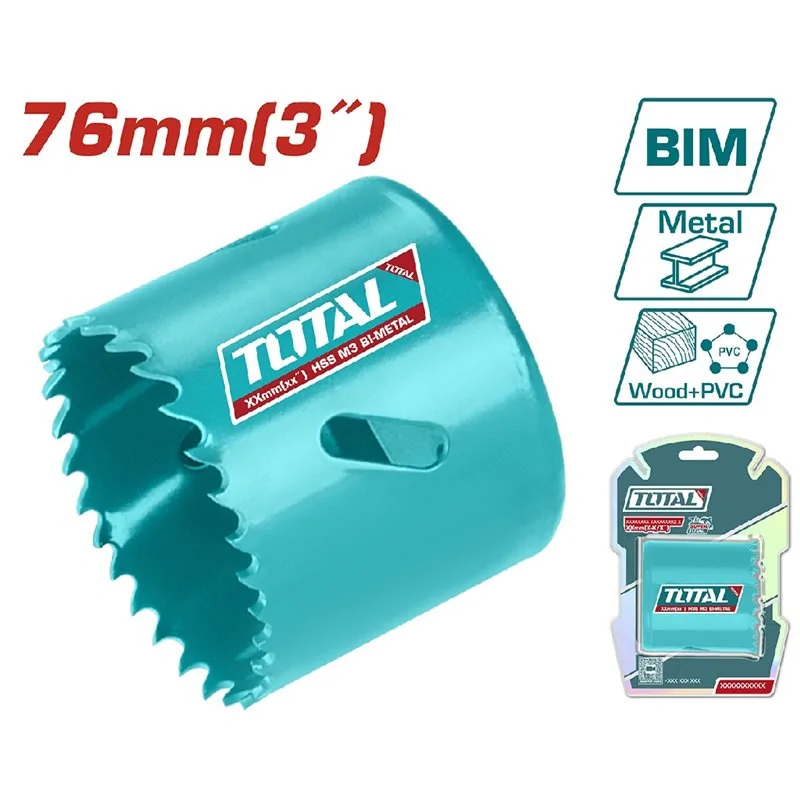 FRESA A TAZZA HSS MM 76 (3") BI-METAL TOTAL