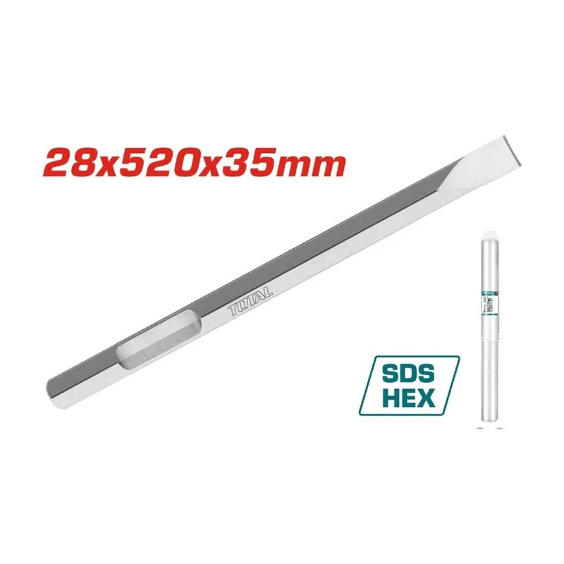 SCALPELLO PIATTO SDS HEX MM 28X520 TOTAL