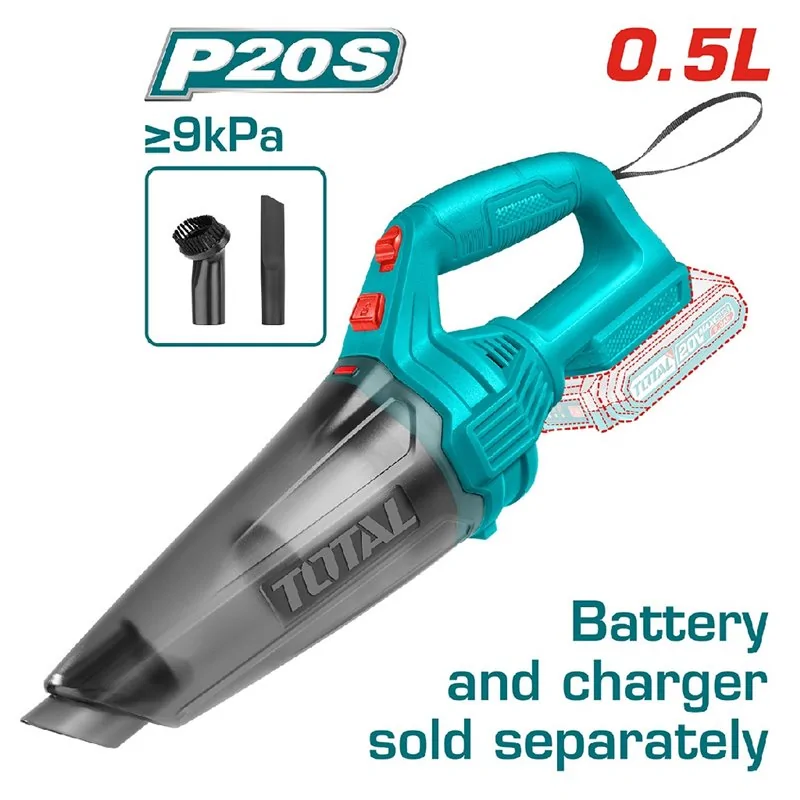 ASPIRAPOLVERE PORTATILE 20V SENZA BATTERIA 2 ACCESSORI TOTAL