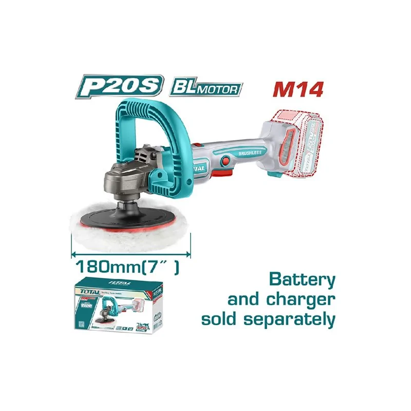 LUCIDATRICE BRUSHLESS 20V Ø180 SENZA BATTERIA TOTAL