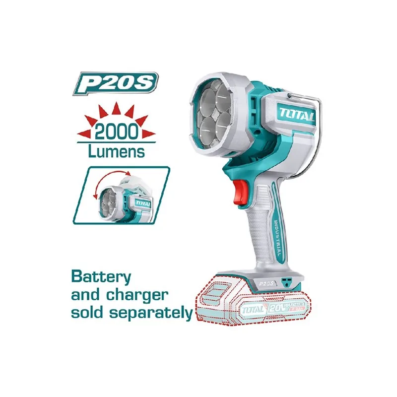 LAMPADA DA LAVORO 22.5W 2000 LUMEN 20V SENZA BATTERIA TOTAL