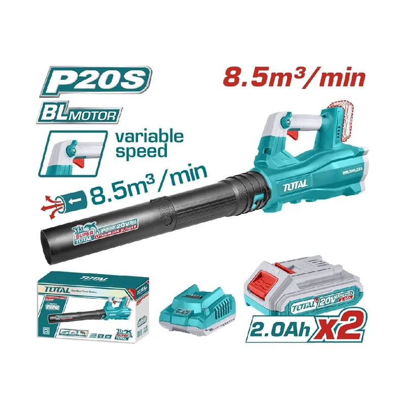 SOFFIATORE 20V CON 2 BATTERIE 2AH TOTAL