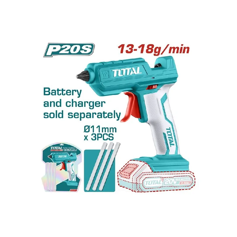 PISTOLA PER COLLA A CALDO 20V SENZA BATTERIA TOTAL