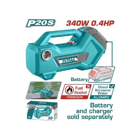 POMPA TRAVASO LIQUIDI 20V 48L/MIN SENZA BATTERIA TOTAL