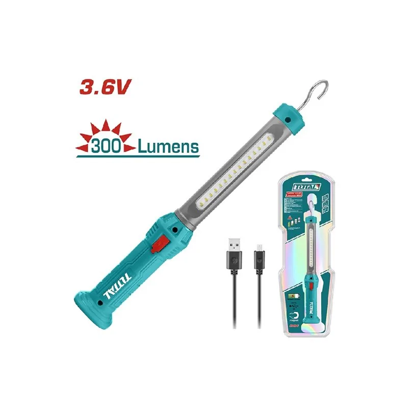LAMPADA DA LAVORO 3.6V 3.5W 300 LUMEN USB TOTAL