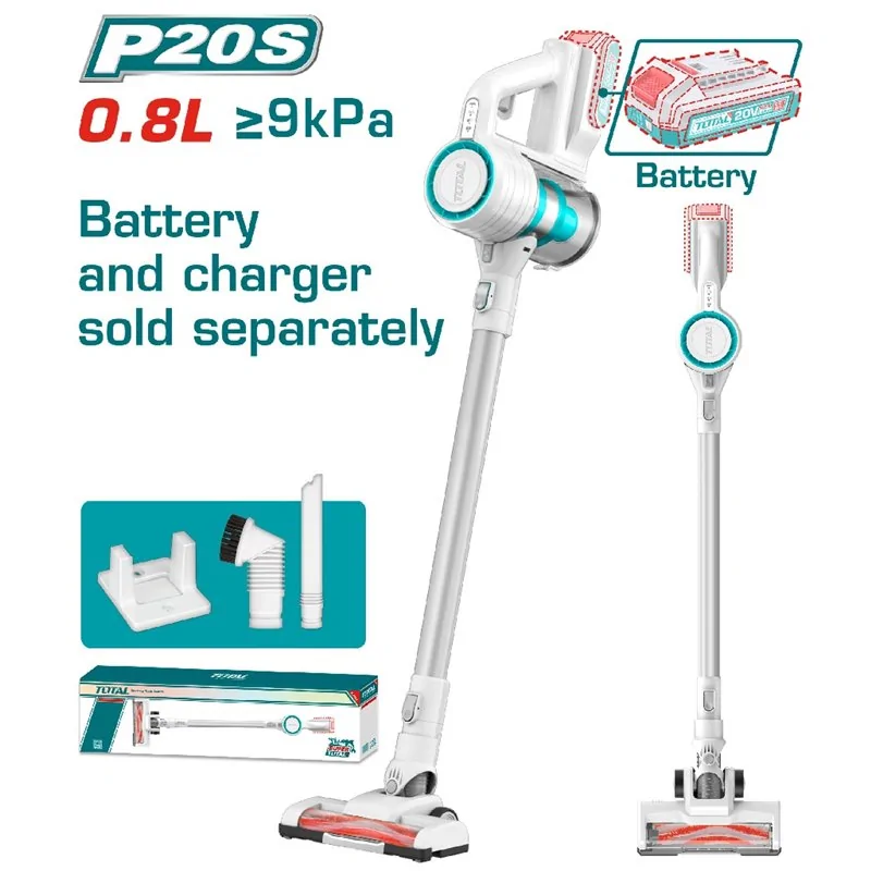 ASPIRAPOLVERE PORTATILE 20V SENZA BATTERIA 4 ACCESSORI TOTAL