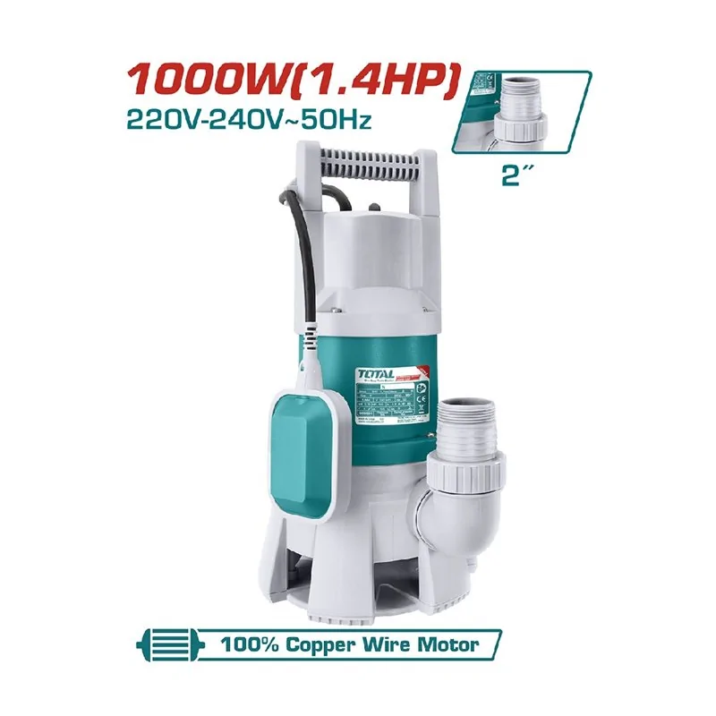 POMPA SOMMERSA ACQUE SPORCHE 1000W 1.4HP TOTA TOTAL