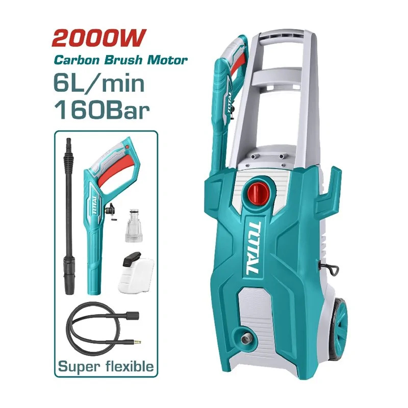 IDROPULITRICE 160BAR 2KW 6L/MIN CON ACCESSORI TOTAL