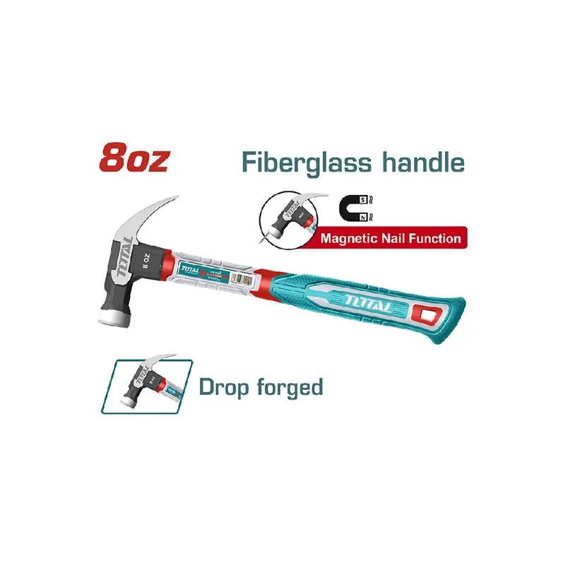 MARTELLO AMERICANO GR 220 MANICO FIBRA CON CALAMITA TOTAL