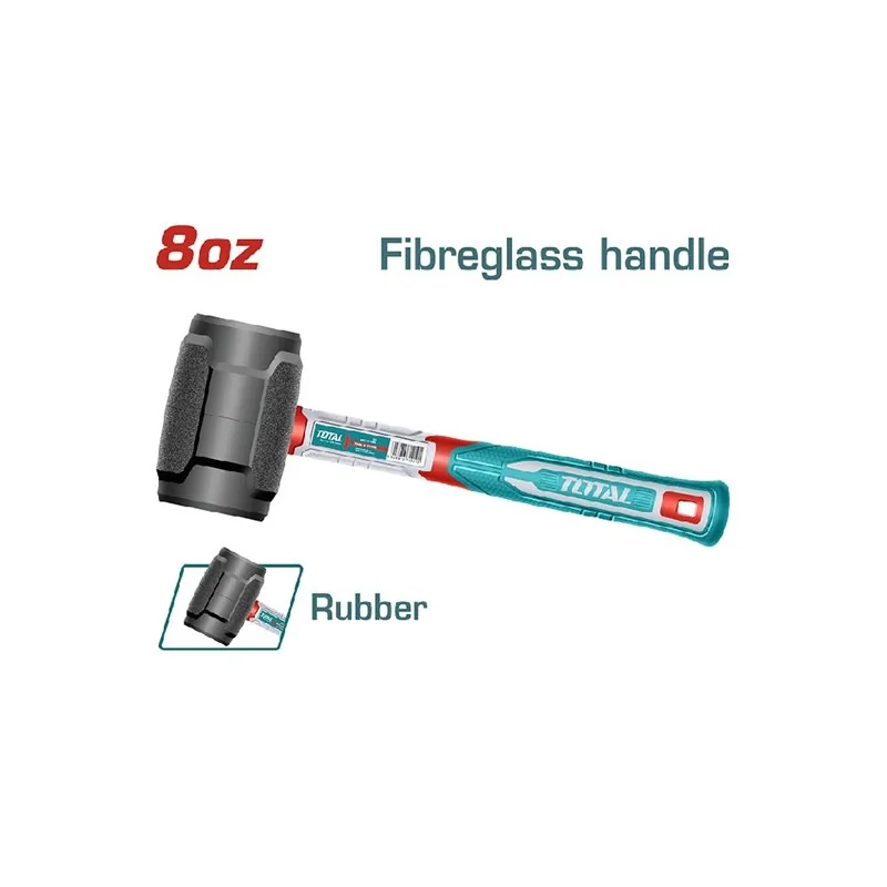 MAZZUOLA IN GOMMA GR 220 MANICO FIBRA TOTAL