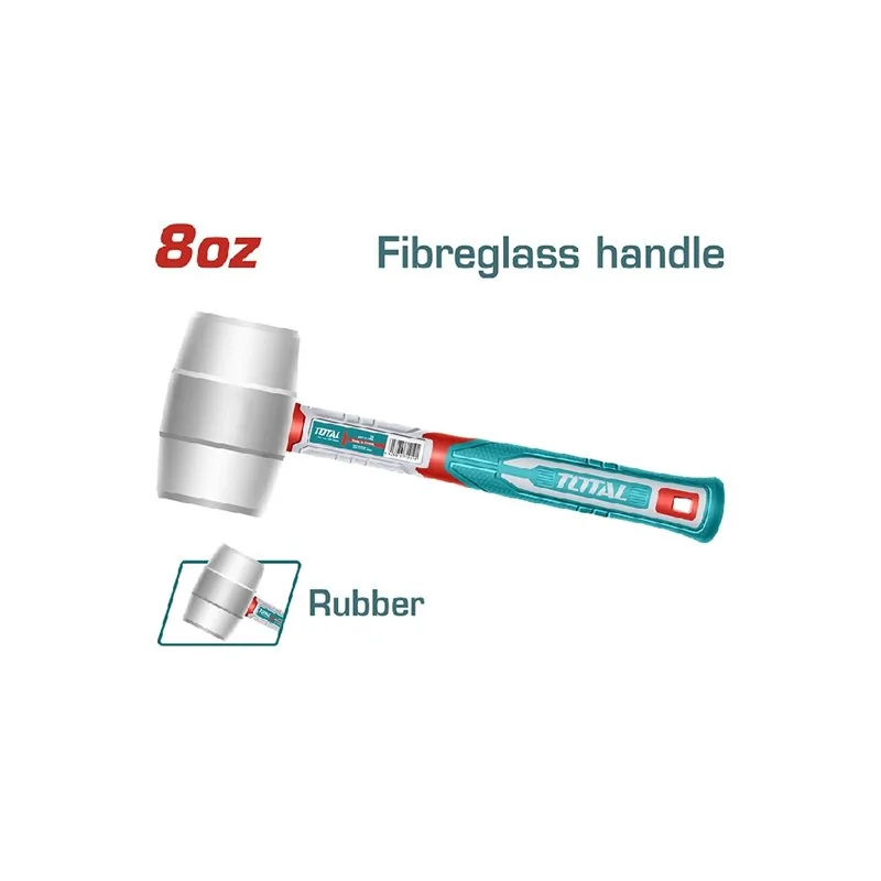 MAZZUOLA GOMMA GR 220 TESTA BIANCA MANICO FIBRA TOTAL