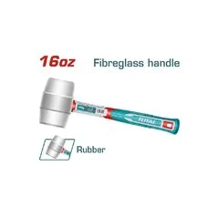 MAZZUOLA GOMMA GR 450 TESTA BIANCA MANICO FIBRA TOTAL