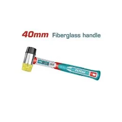 MAZZUOLA GOMMA/PLASTICA MM 40 MANICO FIBRA TOTAL