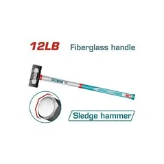 MAZZA TESTA ESAGONALE ACCIAIO 5,5 KG MANICO FIBRA TOTAL