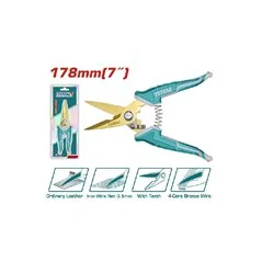 FORBICI PER ELETTRICISTA A MOLLA 7" MM 178 TOTAL