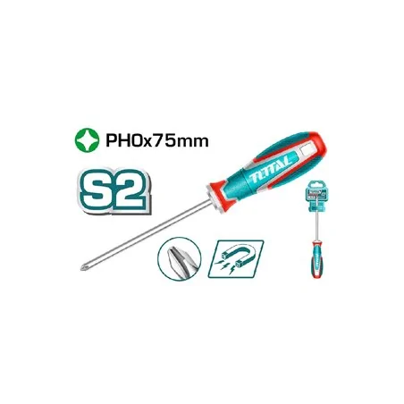 CACCIAVITE MAGNETICO CROCE PH0X75MM TOTAL