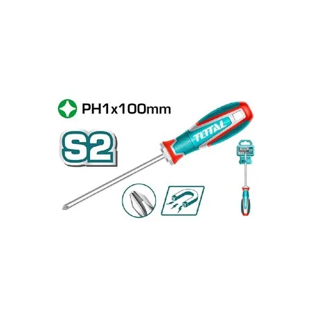 CACCIAVITE MAGNETICO CROCE PH1X100 MM TOTAL
