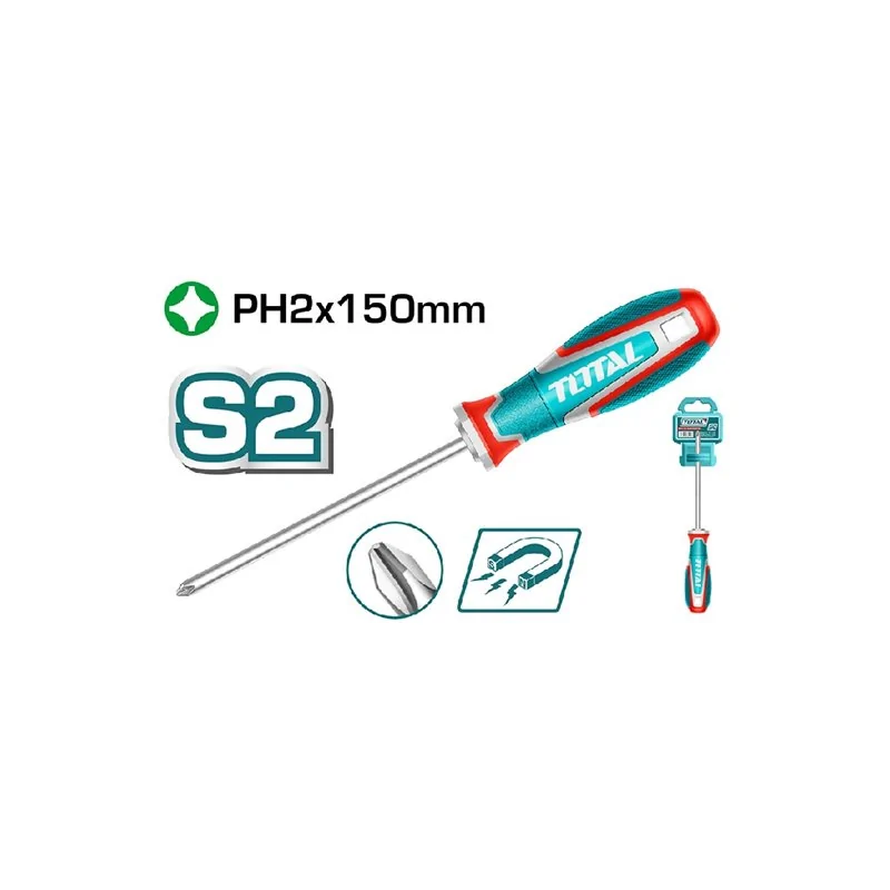 CACCIAVITE MAGNETICO CROCE PH2X150MM TOTAL