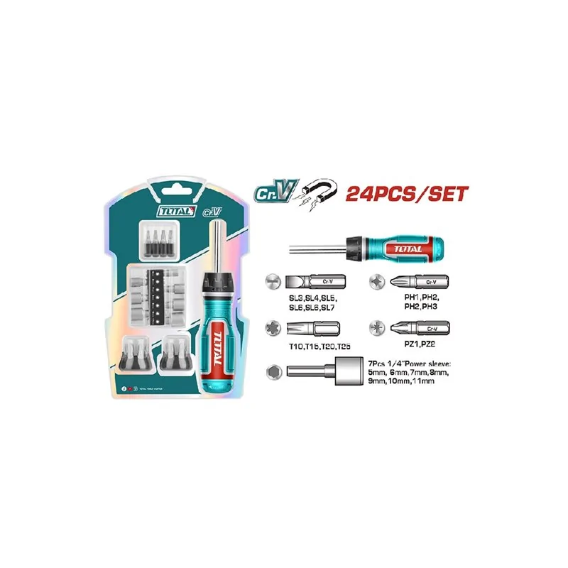 SET CACCIAVITE A CRICCHETTO CON 24 BITS CR-V TOTAL