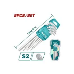 SET CHIAVI ESAGONALI LUNGHE PZ 9 TOTAL