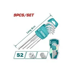 SET CHIAVI ESAGONALI LUNGHE PUNTA SFERA PZ 9 TOTAL