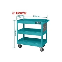 CARRELLO PORTA UTENSILI 3 PIANI MM 718X365X780 TOTAL