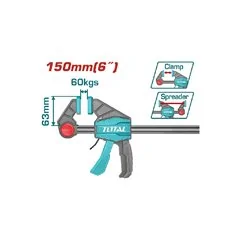 MORSETTO A BARRA SGANCIO RAPIDO MM 150 TOTAL