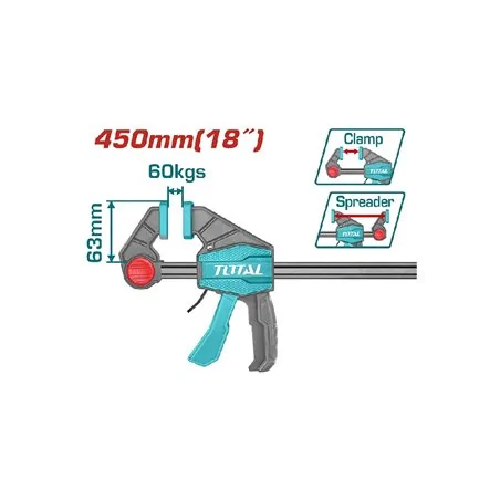 MORSETTO A BARRA SGANCIO RAPIDO MM 450 TOTAL