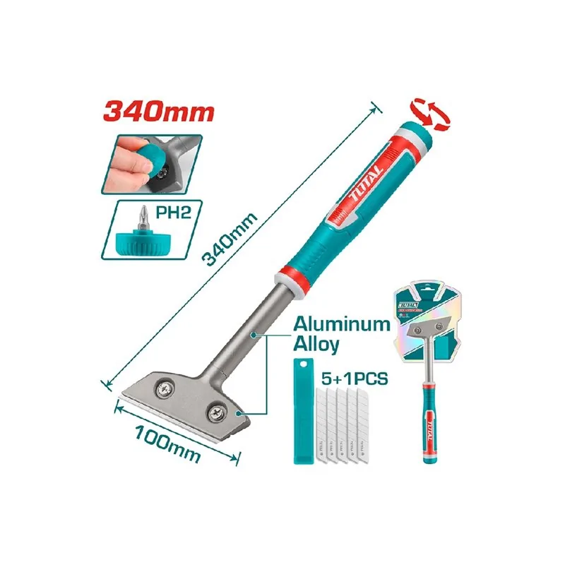 RASCHIETTO IN METALLO MM 340X100 CON 5 LAME TOTAL