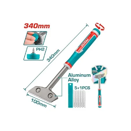 RASCHIETTO IN METALLO MM 340X100 CON 5 LAME TOTAL