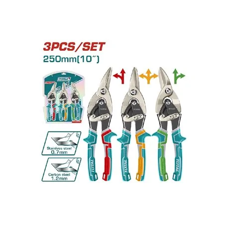 SET 3 CESOIE PER LAMIERA DOPPIA LEVA MM 250 TOTAL