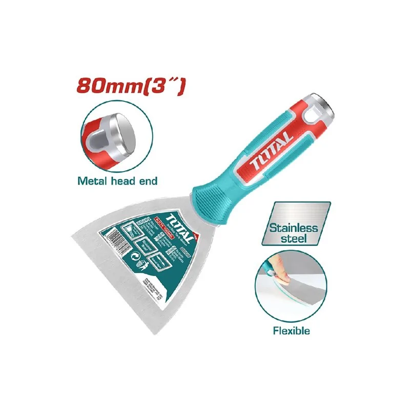 SPATOLA PER STUCCO CON MANICO IN ABS MM 80 TOTAL