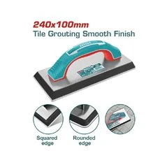 FRATTAZZO IN GOMMA MANICO FIBRA MM 240X100 TOTAL