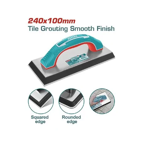 FRATTAZZO IN GOMMA MANICO FIBRA MM 240X100 TOTAL